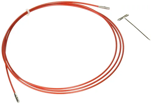 Miniatura 4 de ChiaoGoo Cables intercambiables de encaje torcido de 14 pulgadas, pequeños, rojos