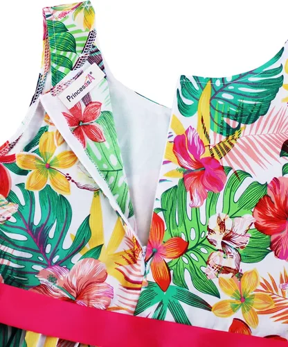 Miniatura 163 de Vestido de verano para niña, de algodón, con diseño floral