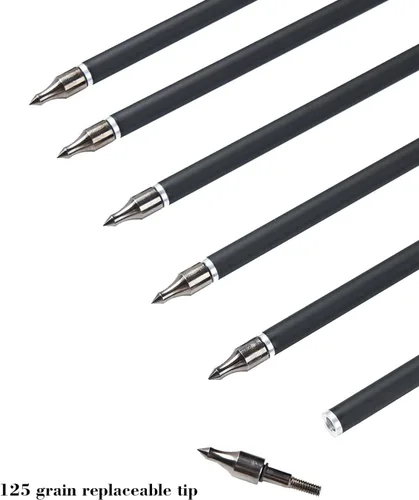 Miniatura 3 de TOPARCHERY 12 piezas de ballesta flechas ballesta pernos de 16 pulgadas/20 pulgadas de caza de tiro con arco flechas de carbono con paletas de 4