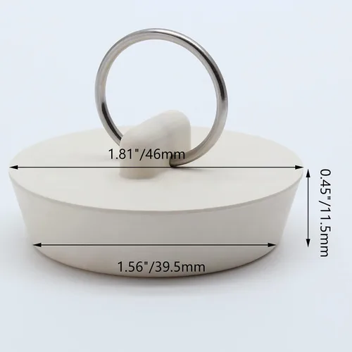 Miniatura 2 de Bonsicoky 2 Piezas de Tapón de Drenaje de Goma Se Adapta de 1-1/2 Pulgadas a 1-5/8 Pulgadas, Tapón de Drenaje de Bañera con Anillo Colgante, Tapón
