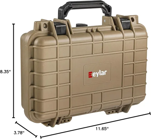 Miniatura 5 de Maletín Eylar rígido para pistola táctica, resistente al agua y a prueba de golpes con espuma aprobada por la TSA, 11,6 pulgadas, 8,3 pulgadas, 3,8