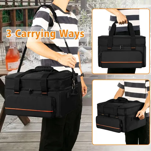 Miniatura 5 de Bolsa de transporte de parrilla de doble capa samdew, funda para parrilla compatible con Ninja GR101 Sizzle sin humo para interiores y plancha