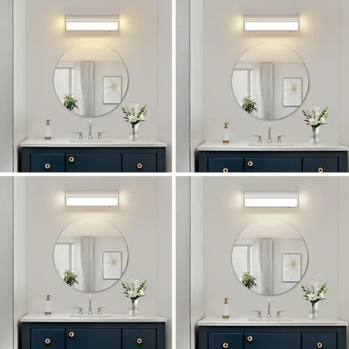Miniatura 7 de Barra de luz LED moderna para tocador de baño (16 pulgadas, 5 CCT, regulable), accesorios de iluminación de pared de baño de acrílico moderno sobre