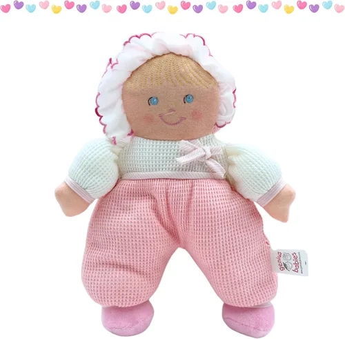 Miniatura 10 de Genius Baby Toys Muñeca de bebé suave - Acogedora y suave - Perfecta primera muñeca para bebés y niños pequeños - Lindo atuendo rosa y blanco - Sin