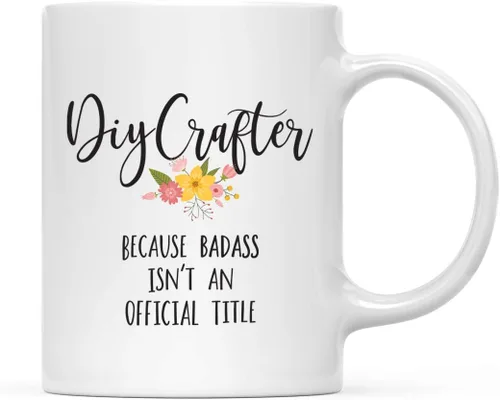 Miniatura 9 de Andaz Press Taza de café de 11 onzas, regalo de broma, tía porque Badass no es un título oficial, gráfico floral, 1 paquete