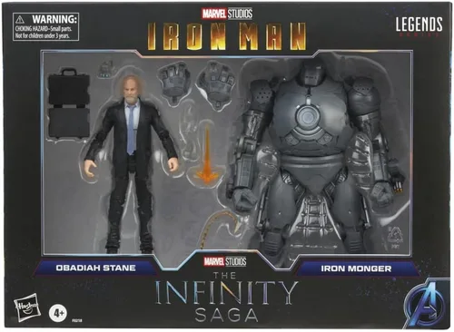 Miniatura 2 de Hasbro Marvel Legends Series - Figura de acción de 6 pulgadas, paquete de 2 personajes de Obadiah Stane y Iron Monger Infinity Saga, diseño premium