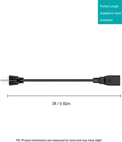 Miniatura 6 de Cable de alimentación de 3 clavijas para TV LG 42LG50 42LK450 32LG30 42CS570 42LK520 32LV2500 42LF11 42LG20 42LG30 42LG30DC 42LG70 42LG70 42LG20