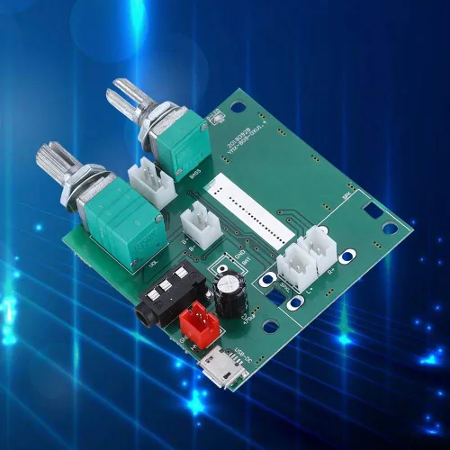 Miniatura 5 de Tablero amplificador de potencia de 2.1 canales, 20 W (bajo 10 W y subcaja 10 W (5 W x 2) Bluetooth 5.0 5 V módulo de placa de amplificador digital
