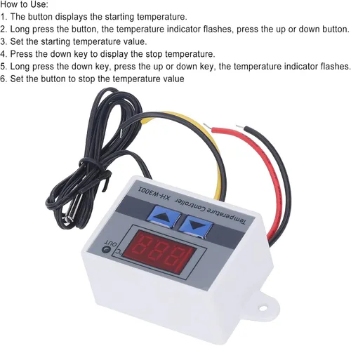 Miniatura 3 de 4 unids 12 V 120 W controlador de temperatura LED digital termostato interruptor módulo con calefacción y refrigeración