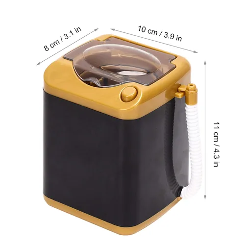 Miniatura 7 de Lavadora, mini lavadora eléctrica para brochas de maquillaje, máquina automática de limpieza de secado rápido de plástico de simulación para mujeres