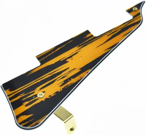 Miniatura 91 de KAISH Golpeador de guitarra Abalone Pearl LP con soporte de acero inoxidable negro y tornillos de montaje de acero para USA Les Paul
