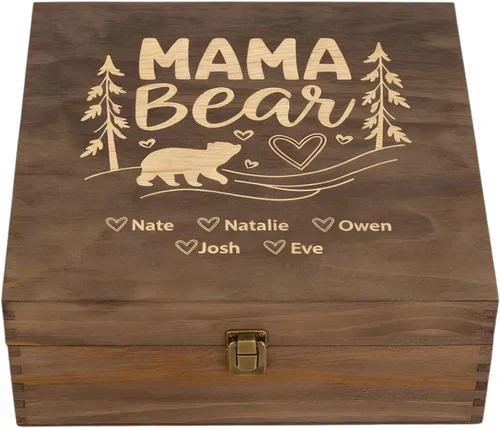 Miniatura 26 de Caja de Recuerdos de Madera Personalizada con Grabado Personalizado Caja de Memoria de Aventura para Parejas Recuerdos de Viaje Fotos Cartas - Cajas