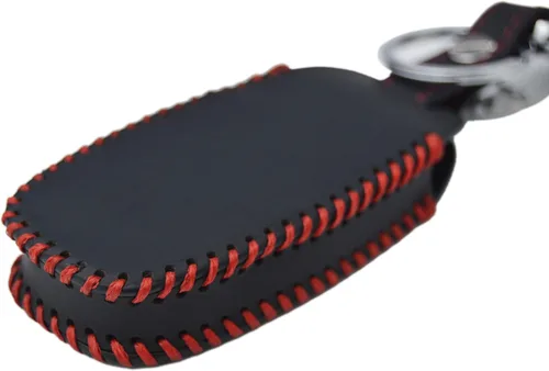 Miniatura 4 de Funda de Cuero con Costura Manual para Llavero de Nissan Rogue SL Ariya FWD Pathfinder X-Trail Sentra SR SL Armada Murano Kicks Leaf 2023 a 2026