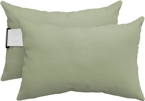 Miniatura 29 de PIEPLE Blue Flower - Almohada rectangular para reposacabezas para exteriores e interiores, 11 x 16 pulgadas, relleno de poliéster, impermeable