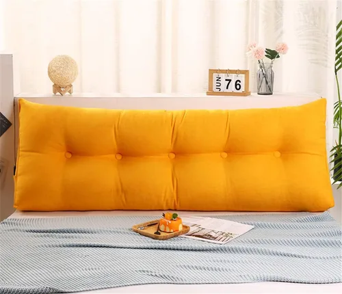 Miniatura 7 de Almohada triangular para cabecero, cojín triangular de color sólido, almohada de cuña de soporte de posicionamiento grande para sofá cama con funda