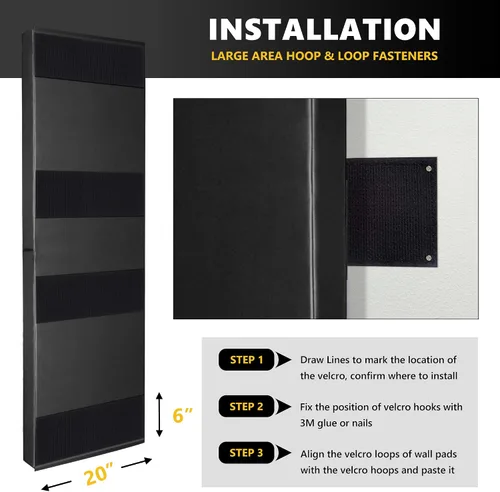 Miniatura 7 de Acolchado de pared para gimnasio, protector de pared para cancha de baloncesto, almohadillas protectoras extraíbles de 2 pulgadas de grosor de alta