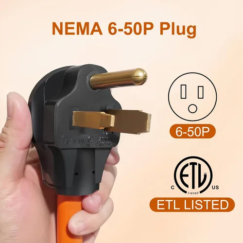 Miniatura 2 de Cable adaptador de soldador NEMA 6-50P a 6-20R de 1.5 pies, adaptador de carga de vehículo eléctrico, 20 amperios, 250V, cable SJTW 12AWG* 3C