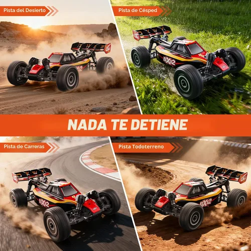 Miniatura 4 de 1/12 Coches RC Sin Escobillas para Adultos, Coche de Control Remoto para Carreras de Alta Velocidad Max 50 MPH 4X4 RC Buggy con Batería 3S 2200 mAh