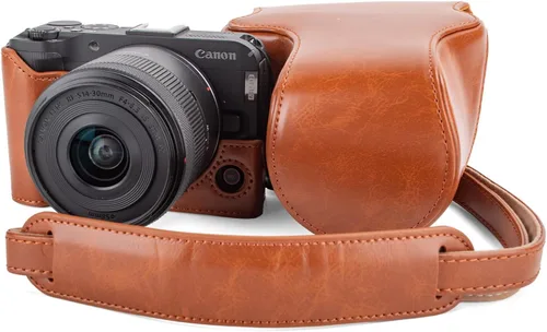 Miniatura 10 de MUZIRI KINOKOO Funda para cámara Canon EOS R50 V, cubierta protectora de cuero PU para cámara digital EOS R50 V/R50V con lente RF-S14-1.181 in