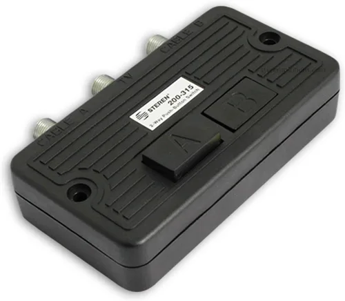 Miniatura 4 de STEREN Divisor coaxial de 2 vías, interruptor de red, interruptor de transferencia manual, cortes abdominales, adaptador de cable HDMI a coaxial