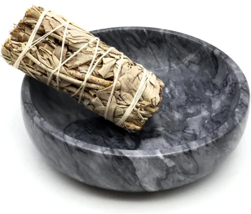 Miniatura 6 de Quemador de incienso de mármol natural, soporte de incienso para palo y reflujo, hecho a mano, ideal para fumar incienso, quemar incienso y Negro