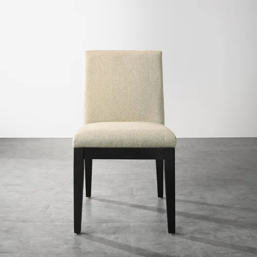 Miniatura 4 de Roundhill Furniture Rocco - Juego de 2 sillas de comedor contemporáneas de madera maciza, color beige