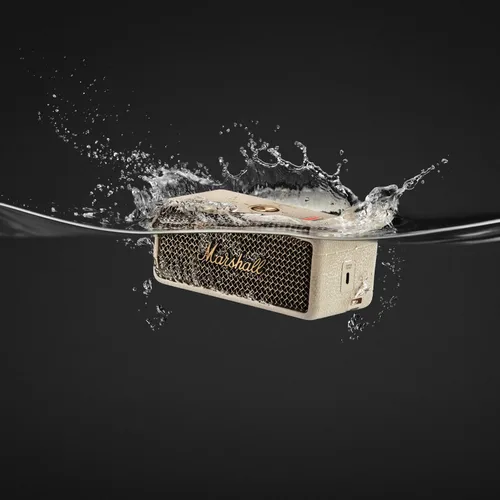 Miniatura 10 de Marshall Emberton III Altavoz Bluetooth Portátil - Diseño Resistente e Impermeable IP67 Sonido Estéreo Fuerte, Graves Profundos con Más de 32 Crema