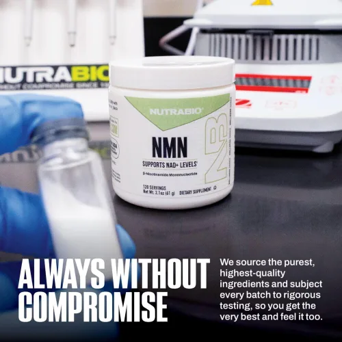 Miniatura 7 de NutraBio NMN - Suplemento NAD, apoyo a la longevidad, aumenta los niveles de NAD, incrementa la energía celular, salud cerebral, envejecimiento