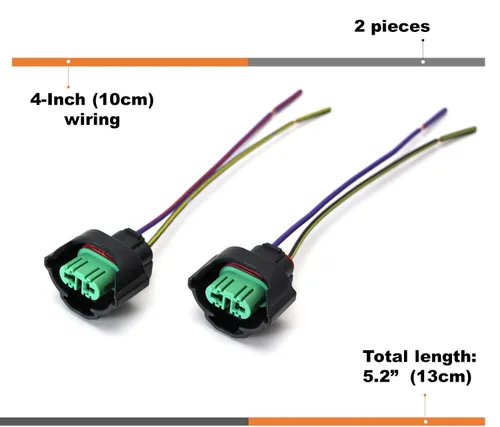 Miniatura 4 de iJDMTOY OEM H11 H8 adaptadores hembra arnés de cableado con conectores de cable de 4 pulgadas compatibles con faros delanteros o luces antiniebla