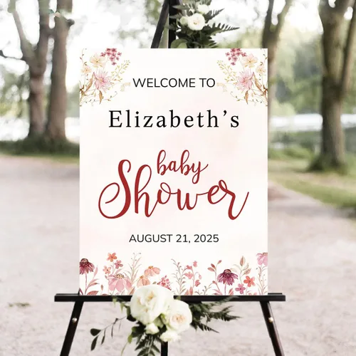 Miniatura 22 de Letrero de bienvenida personalizado para baby shower, 12 x 18, 24 x 18, 24 x 18, 24 x 36 pulgadas