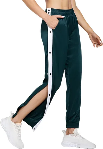 Miniatura 2 de Pantalones deportivos de cintura alta para mujer con botones a presión