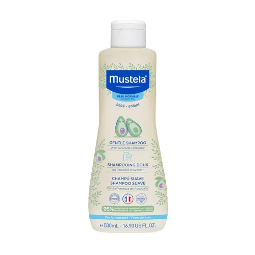 Mustela Baby - Champú suave con aguacate natural, cuidado del cabello para niños de todas las edades y tipos de cabello, fórmula biodegradable y sin