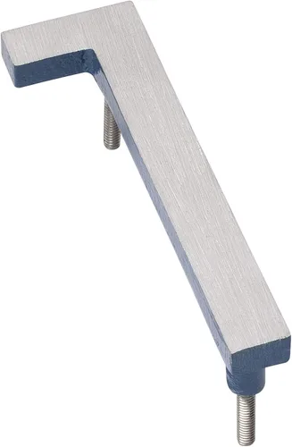 Miniatura 7 de Montague Metal Products MHN-04-F-SB2-7 Números de casa de dirección flotantes modernos de aluminio cepillado sólido, 4 pulgadas, níquel satinado