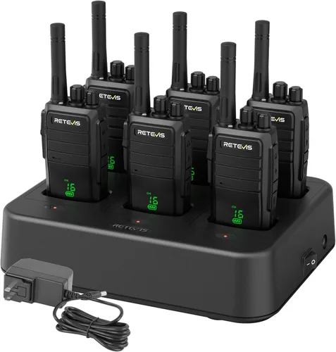 Miniatura 9 de Retevis Radio RT21 de 2 vías de largo alcance, walkie talkies para adultos, radios bidireccionales recargables de alta resistencia con cargador