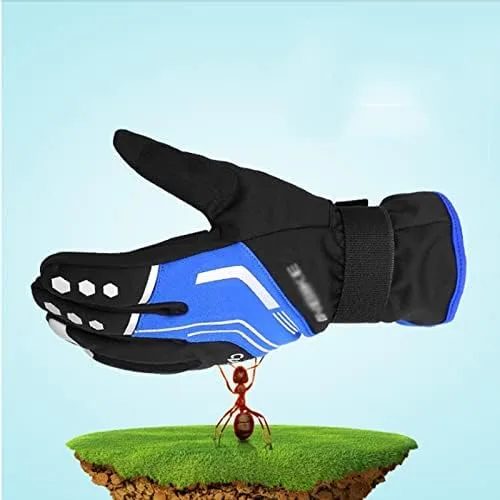 Miniatura 4 de WSSBK - Guantes de ciclismo de invierno, con almohadilla de gel, térmicos, para hombres y mujeres, para deportes al aire libre, guantes de esquí