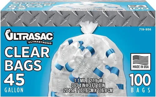 Aluf Plastics 719956 bolsa de basura para hojas, y césped, ultra seca, de calidad profesional y capacidad de 45 galones, 46 pulgadas de largo por 40