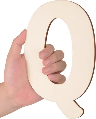 Miniatura 3 de Letras de madera de 8 pulgadas de alto, letra de madera D de 1/5 pulgada de grosor, letras del alfabeto de madera sin terminar para decoración