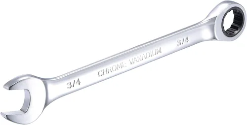 Miniatura 5 de uxcell Llave combinada de carraca de 3/4 de pulgada SAE, 72 dientes, 12 puntos, llave combinada de carraca de extremo cuadrado, herramientas