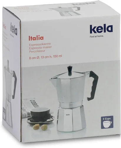 Miniatura 9 de Kela "Italia Espresso Maker, Aluminio, Plata, 5.1 fl oz
