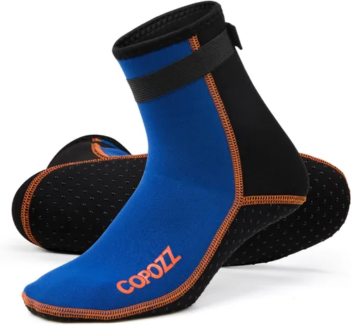 Miniatura 17 de COPOZZ Calcetines de buceo de neopreno de 0.118 pulgadas (0.118 in), antideslizantes para esnórquel natación, jóvenes, hombres y mujeres