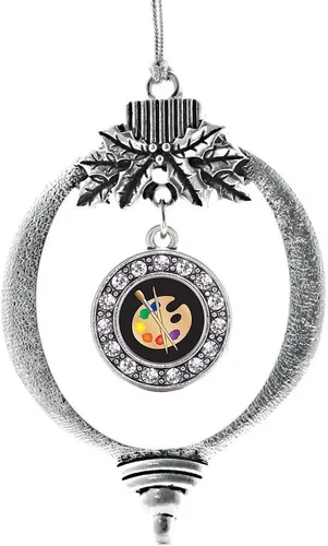 Miniatura 97 de Inspired Silver - Twin One - Adorno festivo de Navidad de plata - Adorno festivo de árbol de Navidad con dije de círculo y circonita cúbica