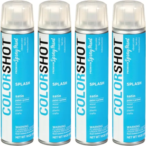 Miniatura 26 de COLORSHOT Pintura en aerosol brillante, aromaterapia (lavanda) 10 onzas, paquete de 4, pintura acrílica de secado rápido, uso en interiores