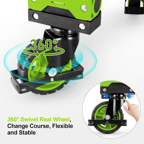 Miniatura 5 de Carretilla de mano plegable de 330 libras para trabajo pesado, combinación de cuatro ruedas y dos ruedas, carrito convertible con mango retráctil