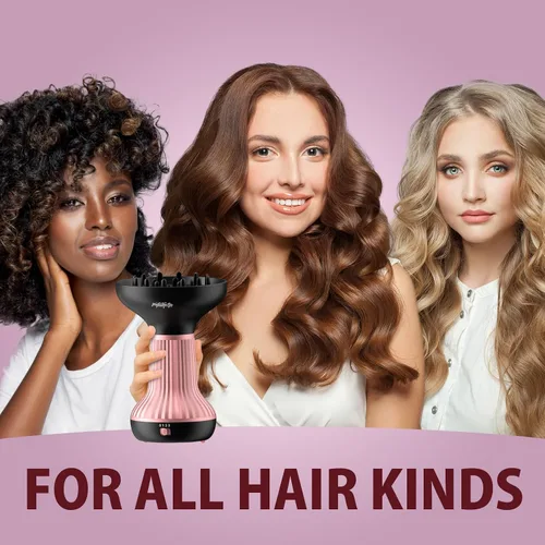 Miniatura 7 de WUFAYHD Secador de pelo difusor para cabello rizado: Difusor profesional 2 en 1 y secadores de pelo con tecnología iónica y cerámica para cabello