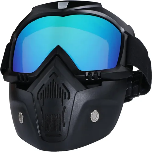 Miniatura 11 de Gafas de motocicleta con máscara facial desmontable, gafas de motocross de cara completa protectoras, gafas ATV, de bicicleta de tierra, MX
