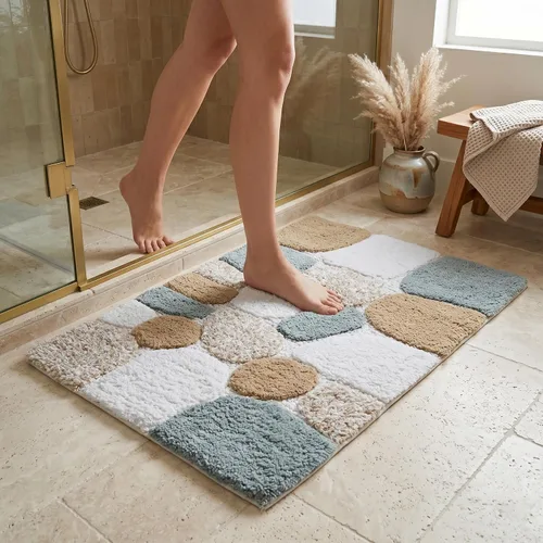 Miniatura 8 de THE BEER VALLEY Alfombra de baño antideslizante de 24 x 60 pulgadas, suave y absorbente, alfombra de baño grande antideslizante para suelos