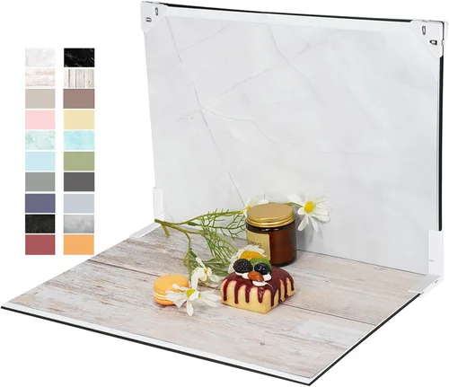 Tablero de fondo de fotos Fotografía del producto: 10 piezas de 20 patrones Kit de fondo de comida de mesa - Accesorios planos para joyas (tamaño