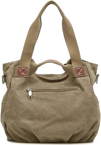 Miniatura 4 de Mily Bolso de mano de lona para mujer Hobo bolso de mano casual cremallera