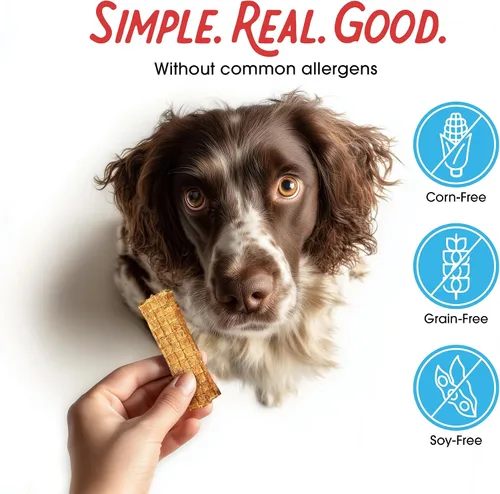 Miniatura 4 de Farmland Traditions Dogs Love Chicken Jerky Golosinas para Perros, Cecina Premium para Perros de Dos Ingredientes con Pollo Criado en Estados