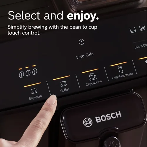 Miniatura 5 de Bosch Máquina de café y espresso totalmente automática - Bebidas de un solo toque, súper cafetera de calidad barista, panel de control táctil, gran